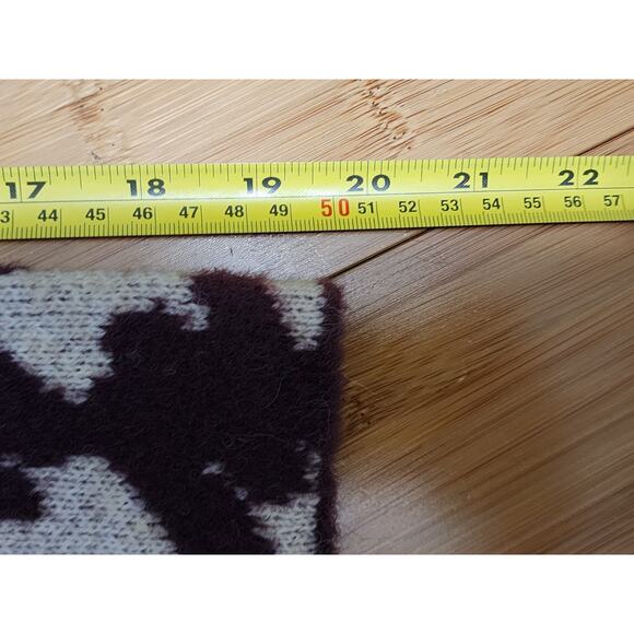 Ann Taylor Sweater Womens Sz XS Purple Ivory Houndstooth Mock Neck Pullover Knit - Picture 8 of 9